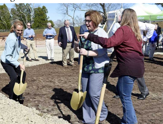 Officials break ground of Groton Middle School on April 23. 
(Photo courtesy of The Day)