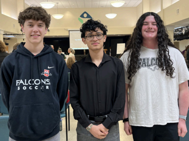 L-R: Nolan Borysewicz, Jacob Salazar, and Evan Vedder